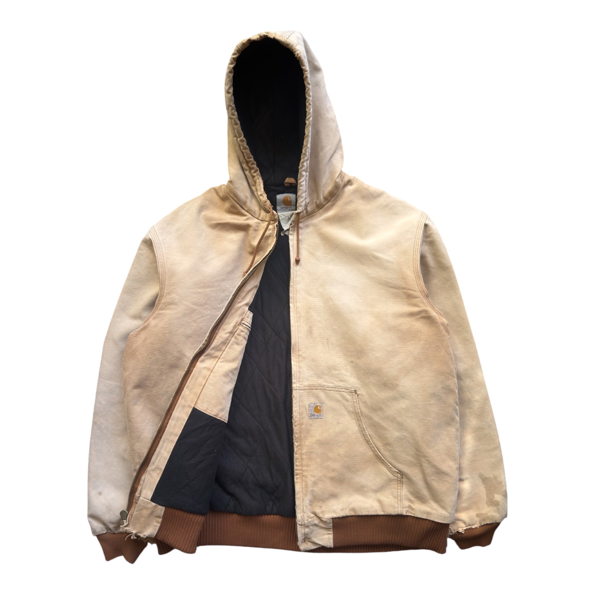 Carhartt Hooded Active Jacket Beige – Vintage 90s – Size XL