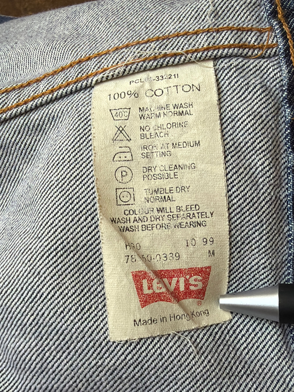 Levi's Type 1 Denim Jacket Navy – Vintage 1999 – Size S/M