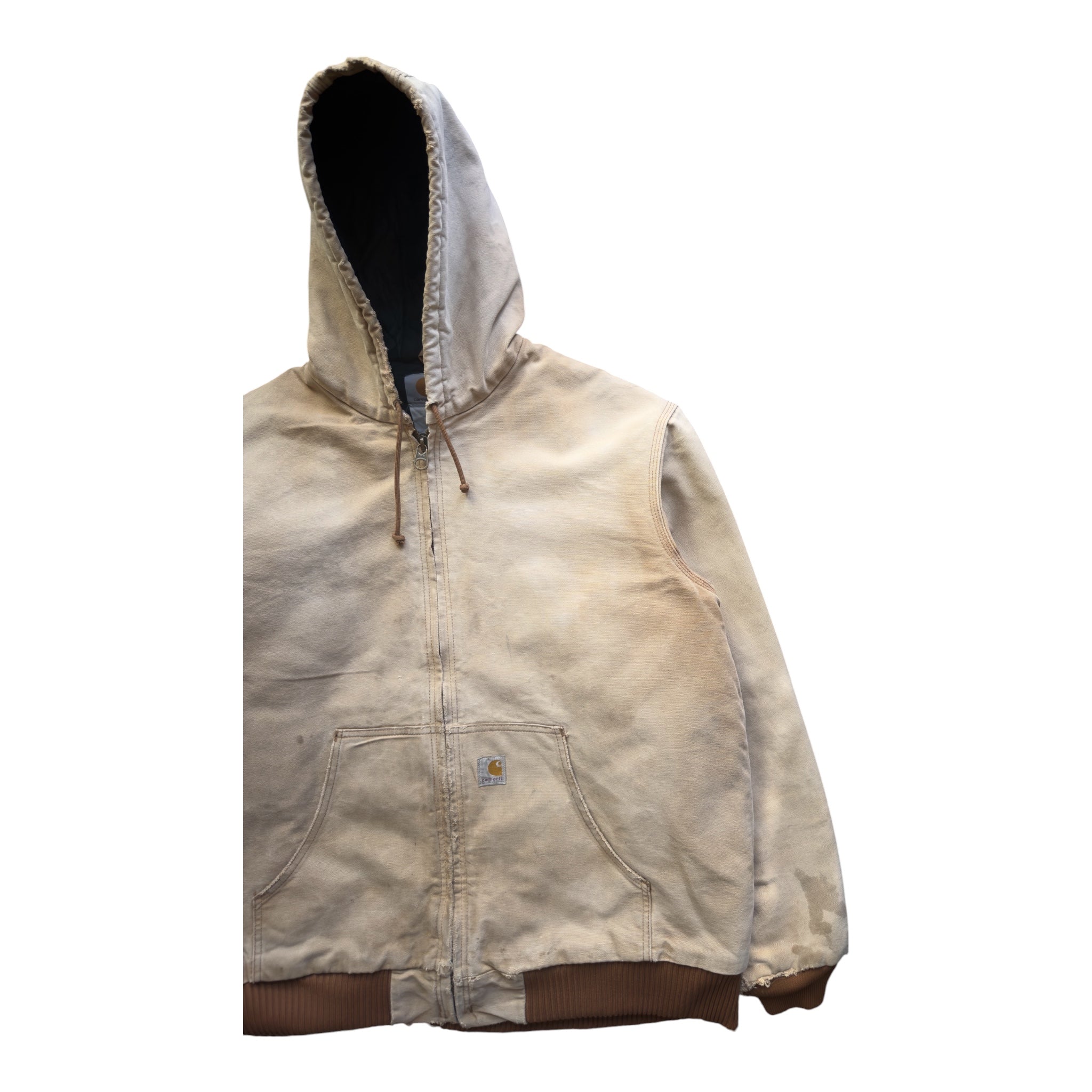 Carhartt Hooded Active Jacket Beige – Vintage 90s – Size XL