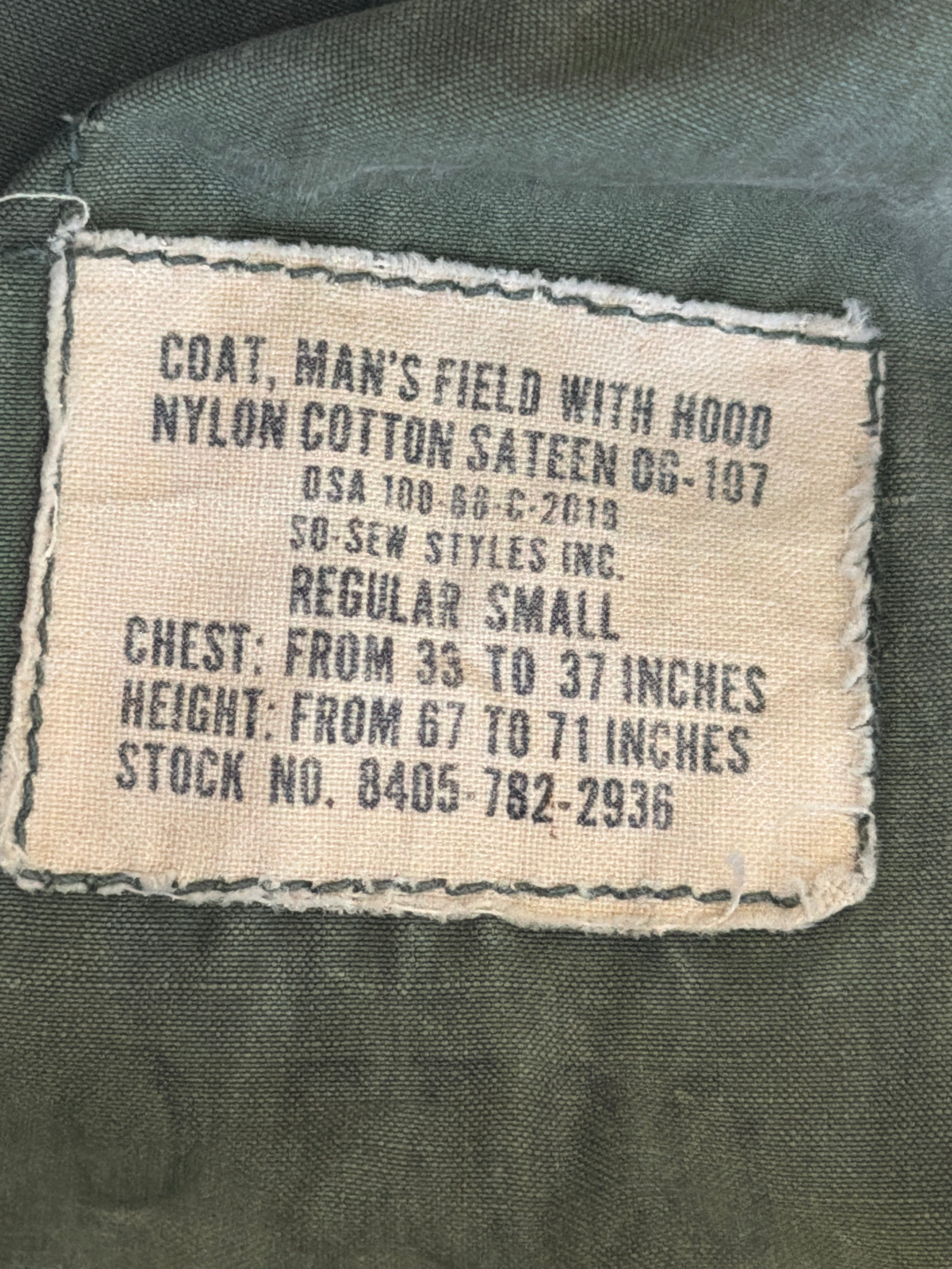 M65 Field Jacket Green – Genuine 1960s – Size Small