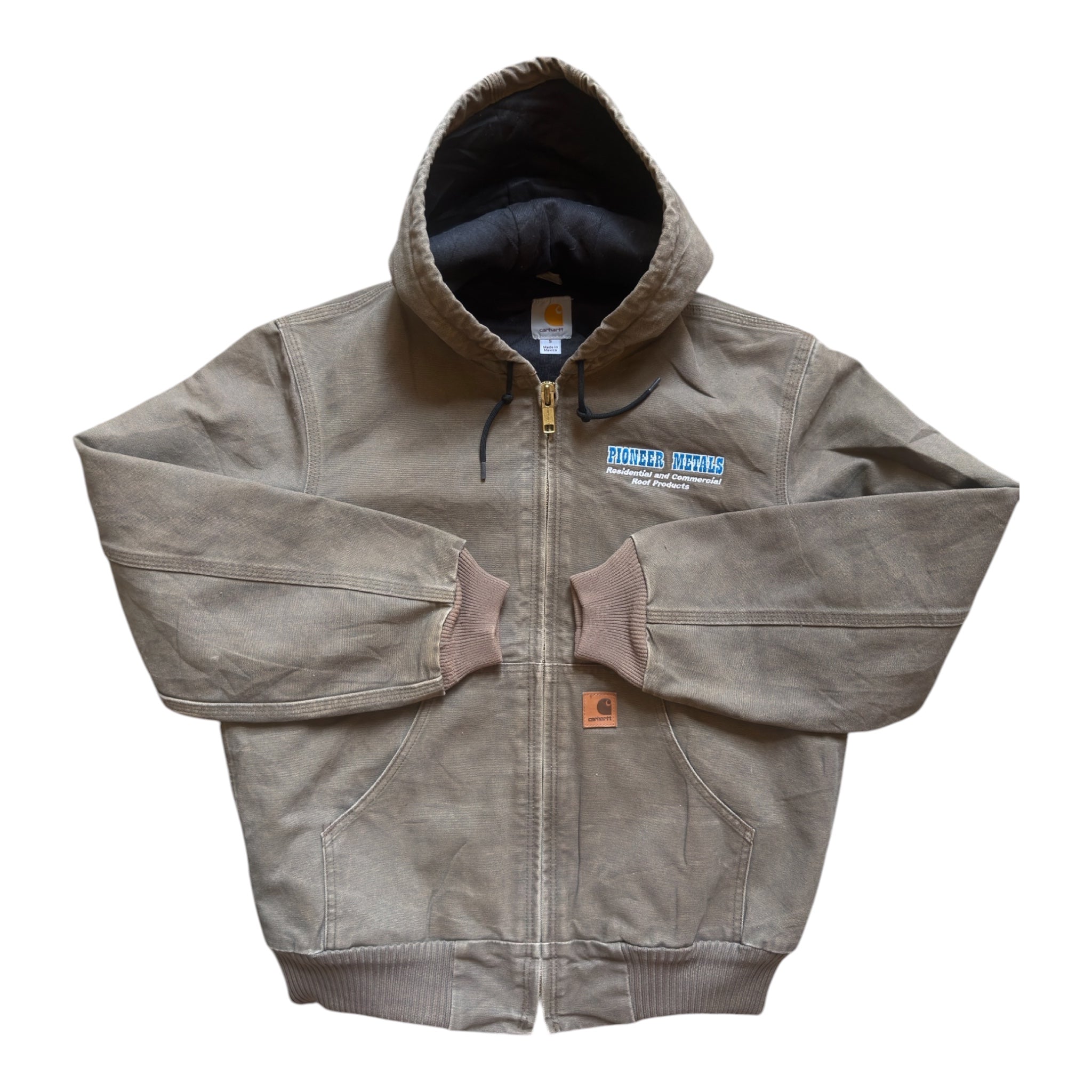 Carhartt Hooded Active Jacket Grey – Vintage 90s – Size Small