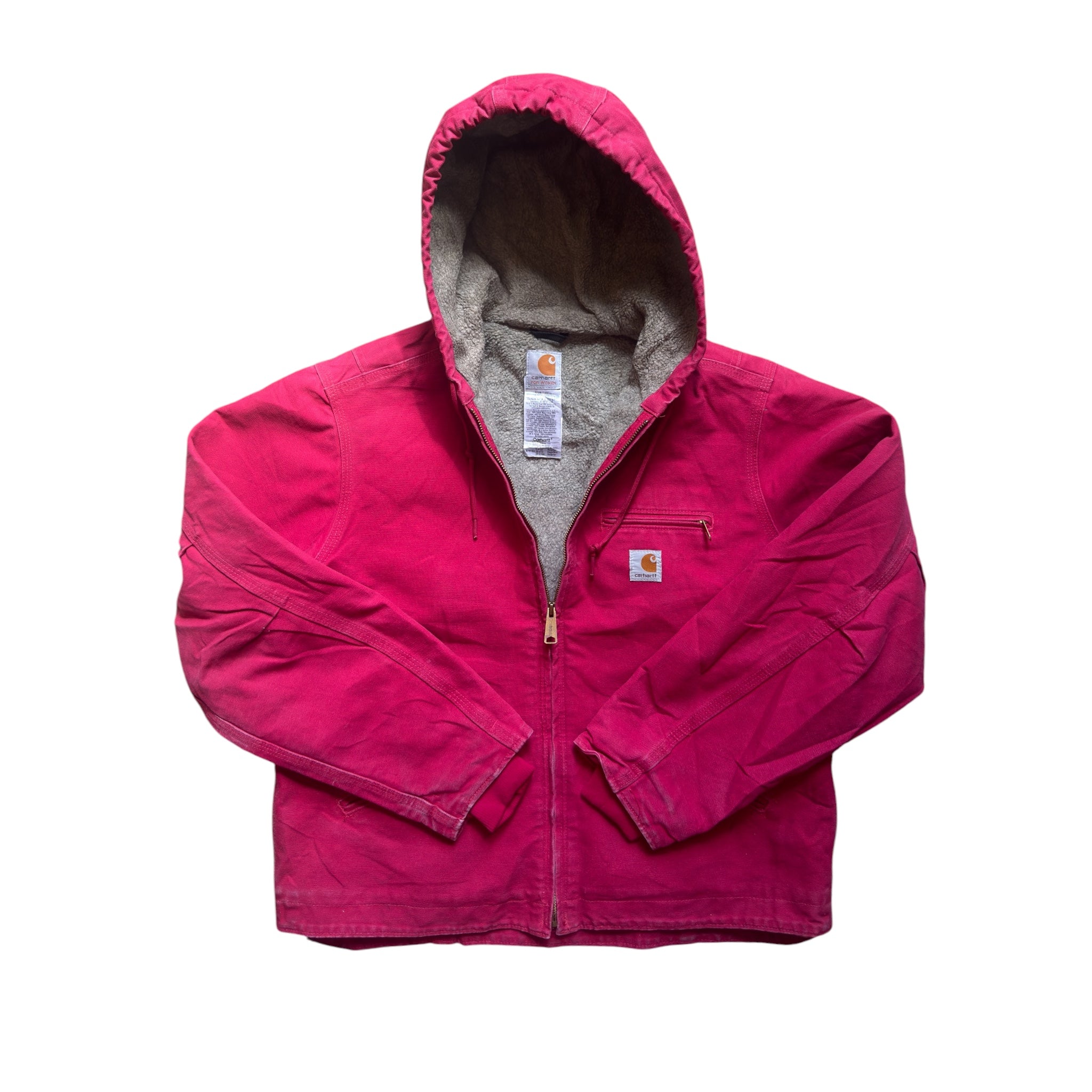 Carhartt Hooded Active Jacket Pink – Vintage 90s – Size Large