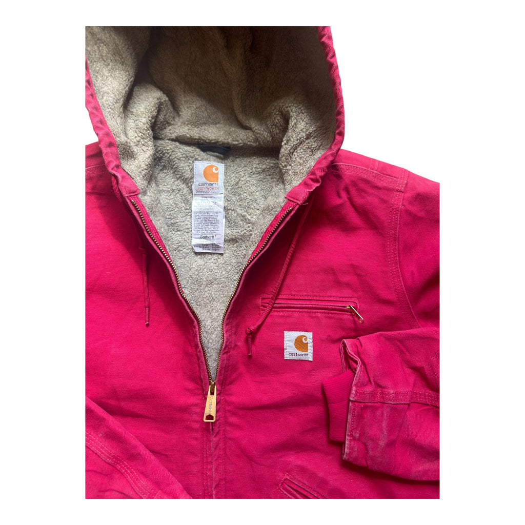 Carhartt Hooded Active Jacket Pink – Vintage 90s – Size Large